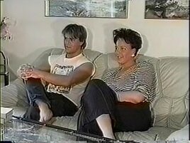Naughty couple turn off TV and turn on each other