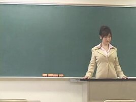 Japanese school woman and teacher enjoy three (MrNo)