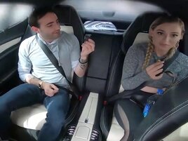 Curvy newcomer drilled after giving blowjob in car
