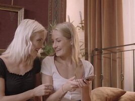 Scissoring and hardcore lesbian sex with two perfect gals