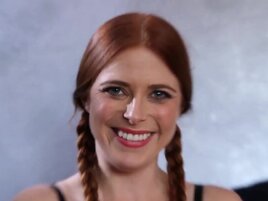 Redheaded girl surrenders to his oral desires big time