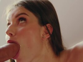 Stefany Kyler gets to lick his meaty fucking member