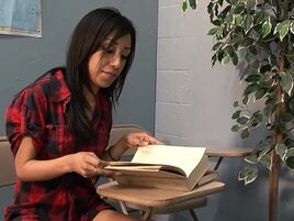 Tiny Hispanic girl is going to get fucked in class