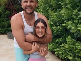 Short and curvy pussy sports fucking her neighbor's cock