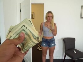 Lovely housemaid Layla Love sucks and fucks for tips