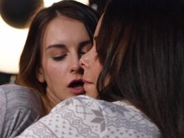 Skinny teens Adelle Unicorn and Jessy Jey are horny lezzies