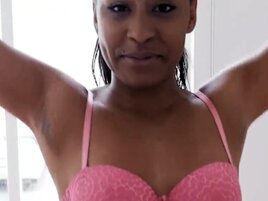 Exotic babe Jazzy Jamison looks cute sucking a fat dick