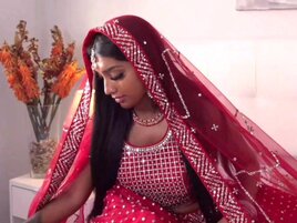 Attractive Indian bride gets fucked on the first night
