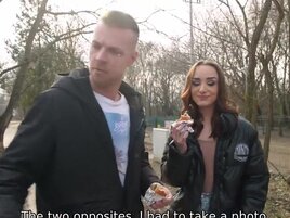 Hungarian hottie finds a way to get fucked like a whore