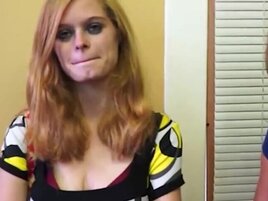 Jamie Litton biting her lip and sucking nasty cock