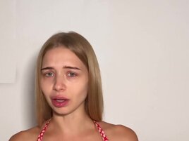 Beautiful Slavic model gives away her twat to a stranger