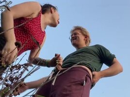 Virgin teen's dick gets lucky with a slutty stranger