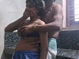 Amateur Indian girl getting her boobs groped on camera