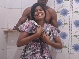 Cute Desi chick with a lovely smile is fucked in the bathroom