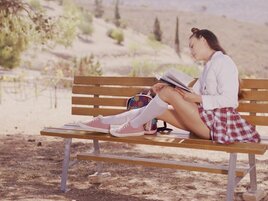 Elizabeth T is a cutie who plays with a sex toy