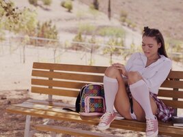 Elizabeth T is a cutie who plays with a sex toy