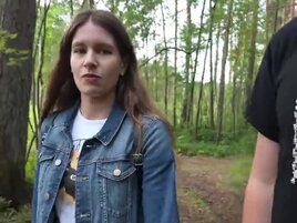Going deep in the woods with his girlfriend and  banging her