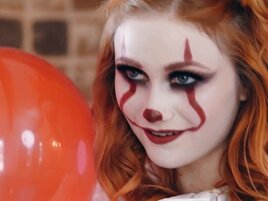 Scarlet Skies is having a Halloween bang with her stepbro