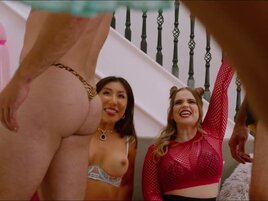 Pussy licking with colorful hotties who get TOO open-minded