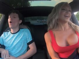 aBlonde bombshell just wants to take his big boner