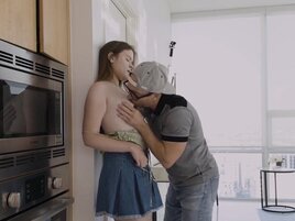 Slutty teen with huge curves gets banged savagely