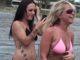 Pool party pleasures with two bitches who get mental