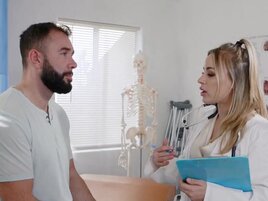 Blonde with sexy tats is happy to get power-fucked