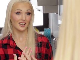Lesbian love shows what two cute blondes can do to each other