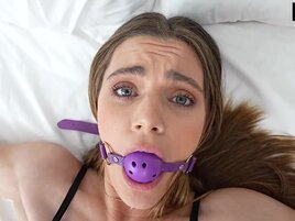 Cutie is into bondage and getting banged deeper