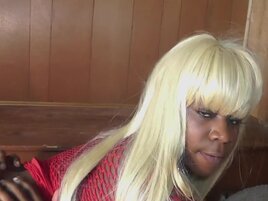 Wig wearing hottie straddles the BBC of her dreams