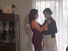Big breasted lady fucks yet another big breasted lady