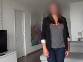 Big boobies brunette shows her hair-free vagina today