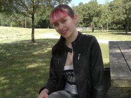 Skinny French girl is going to fuck her tight asshole