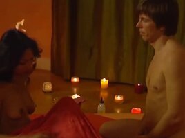 Vag massage orgasm with a stupid-looking fella + a hot back girl