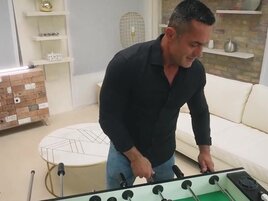Foosball and fucking with a curvy hottie in POV
