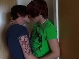 Alternative teen with tattoos making love to his partner