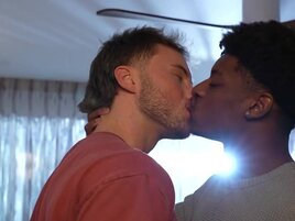 Hung black man going deep on a submissive fellow