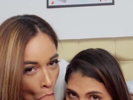 Guy wants a demonstration from the girls he wants to fuck