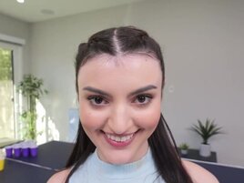 Brunette loves ping-pong and powerful fucking too