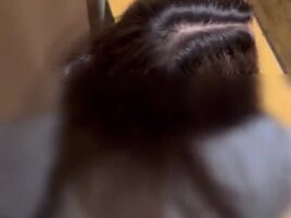 Thong-wearing Asian seductress gets pretty risky
