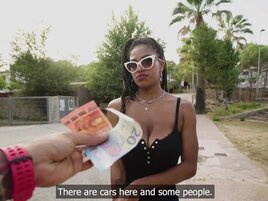 Seductive girl with big black tits gets fucked silly