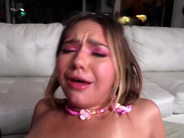 Mia Kay and Aria Valencia giving a double POV blowjob