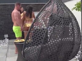 Group stepfamily fuck scene with steamy bitches who cum