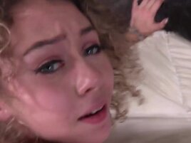 Hot blonde with blue eyes sucks and gets POV screwed