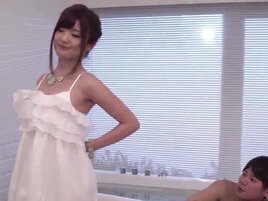 Asian beauty with a trimmed hole wants him all the way in