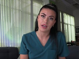Gal Ritchie gives a handjob and a footjob in POV