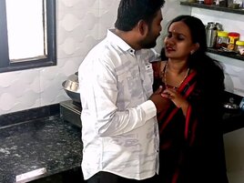 Indian woman with a banging body is fucked in the kitchen