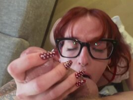 Cali Rose wearing her glasses while taking on a BWC
