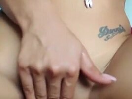 Black-skinned, short-haired girl riding amateur dick in POV