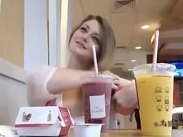 Beautiful Teen Horny At McDonald's